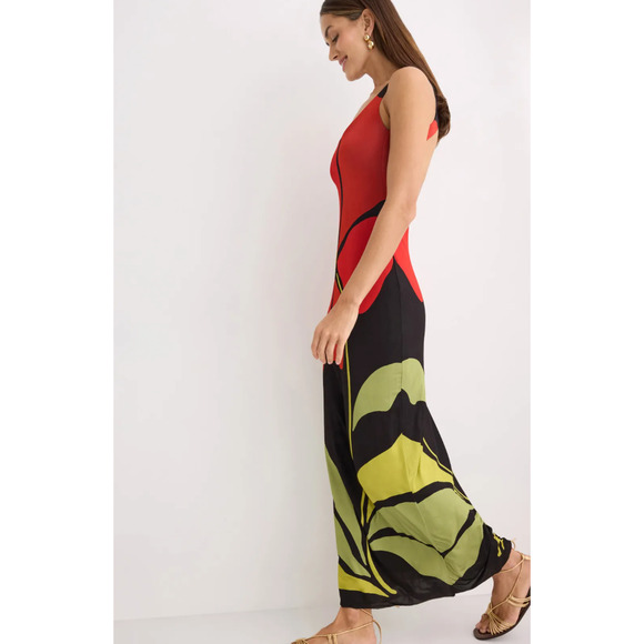 CALA DE LA CRUZ Solange Dress in Multicolored Floral - Picture 3 of 8